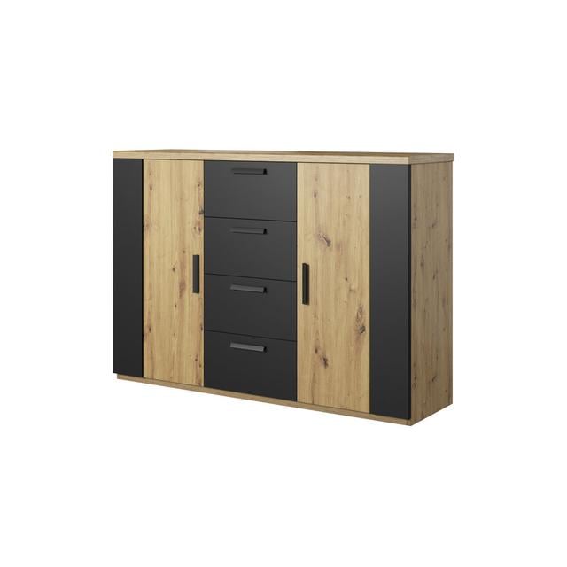 Sideboard Sigma Alpen Home Farbe: Eiche/Schwarz on Productcaster.