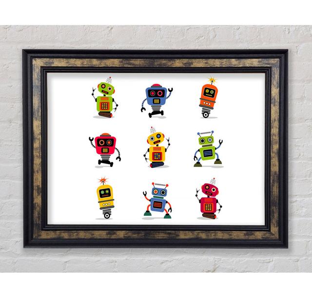 Robot Tribe - Print Ebern Designs Size: 84.1cm H x 142.2cm W on Productcaster.