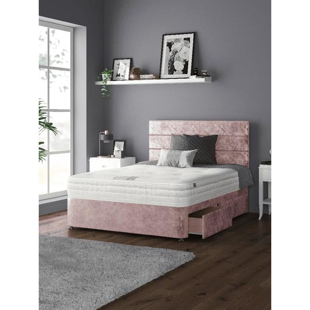 Notus Divan Bed Base Fairmont Park Size: Double (4'6), Storage Type: No Drawers, Colour: Pink on Productcaster.