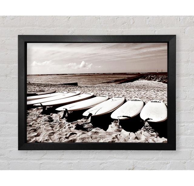 Surfers Pick Framed Print Highland Dunes Size: 84.1cm H x 118.9cm W x 3.4cm D on Productcaster.