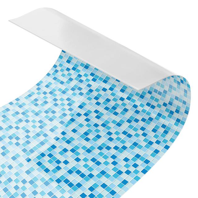 Ayala Backsplash PVC Tile in Blue/Light Blue Ebern Designs Size: 60cm x 100cm, Material: Smart on Productcaster.