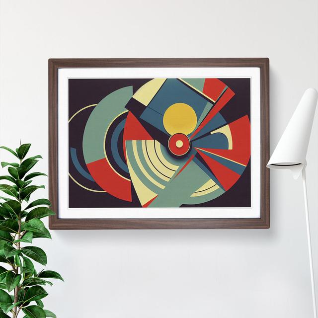 Vinyl Record Art Deco Vol.1 Abstract - Single Picture Frame Painting Metro Lane Frame Colour: Walnut, Size: 25cm H x 34cm W x 2cm D on Productcaster.