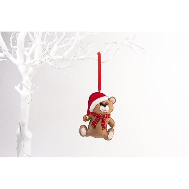 Teddy Bear Red Scarf Christmas Tree Hanging Figurine Ornament The Seasonal Aisle on Productcaster.