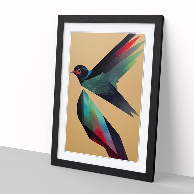 Swallow Hypreprism - Print ClassicLiving Size: 46cm H x 34cm W x 2cm D, Frame Option: Walnut on Productcaster.