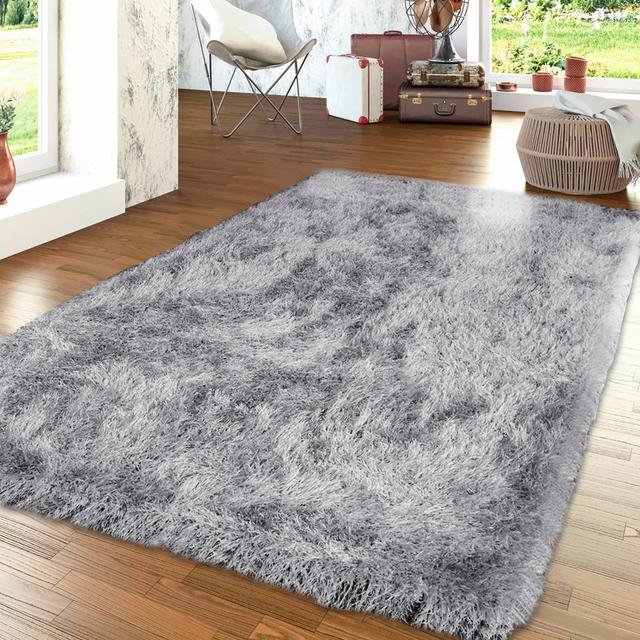 Frauke Shaggy Silver Rug Fairmont Park Rug Size: Rectangle 60 x 110cm on Productcaster.