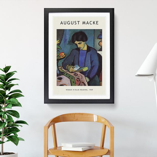 Woman Reading Print by August Macke - Picture Frame Painting East Urban Home Size: 36cm H x 27cm W x 2cm D, Frame Option: Black on Productcaster.