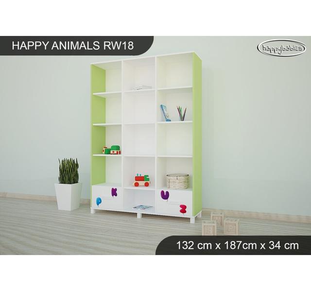 187cm H X 132cm W Kids Bookcase Happy Babies Colour: Green on Productcaster.