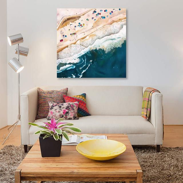 Long Island Beach' by Antony Squizzato Graphic Art Print East Urban Home Size: 93.98cm H x 93.98cm W x 3.81cm D, Format: Wrapped Canvas on Productcaster.