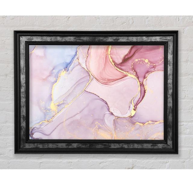 Oil Paint Lilac And Gold - Single Picture Frame Art Prints Bright Star Size: 42cm H x 59.7cm W x 8cm D on Productcaster.