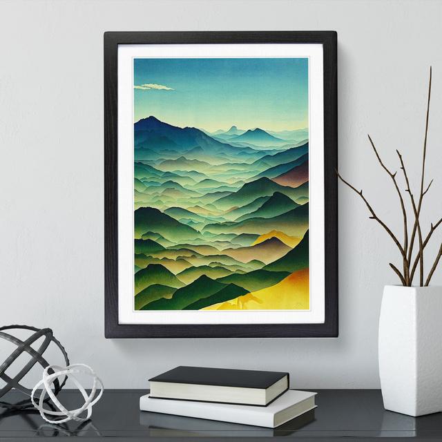 A Mountain Landscape No.4 - Picture Frame Graphic Art Alpen Home Size: 46cm H x 34cm W, Frame Colour: Black on Productcaster.