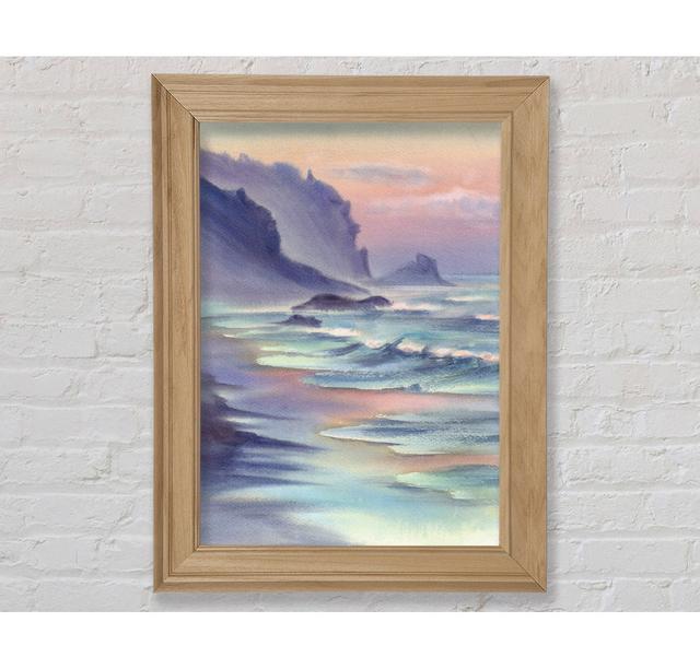 Ocean Waves Against The Mountain Rocks - Print Bright Star Size: 84.1cm H x 59.7cm W x 8cm D on Productcaster.