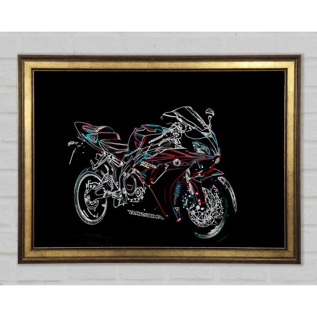 Honda CBR - Print Williston Forge Size: 42cm H x 59.7cm W x 1.5cm D on Productcaster.