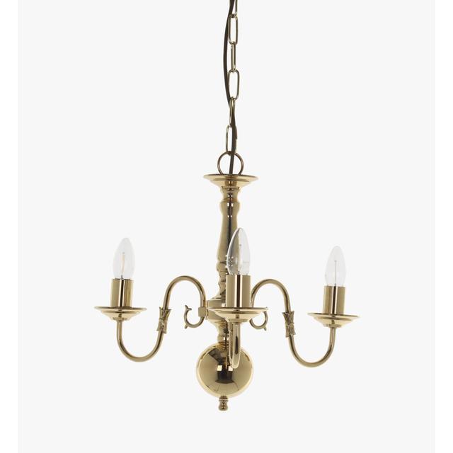 Roosevelt 3-Light Candle Style Chandelier Astoria Grand Finish: Polished Brass on Productcaster.