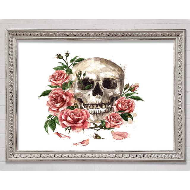 The Floral Skull - Single Picture Frame Art Prints Bright Star Size: 84.1cm H x 118.9cm W x 3cm D on Productcaster.