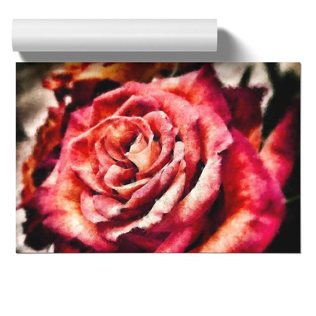 Pink Rose Flower Vol.4 - No Frame Print East Urban Home Size: 42cm H x 59cm W x 0.1cm D on Productcaster.