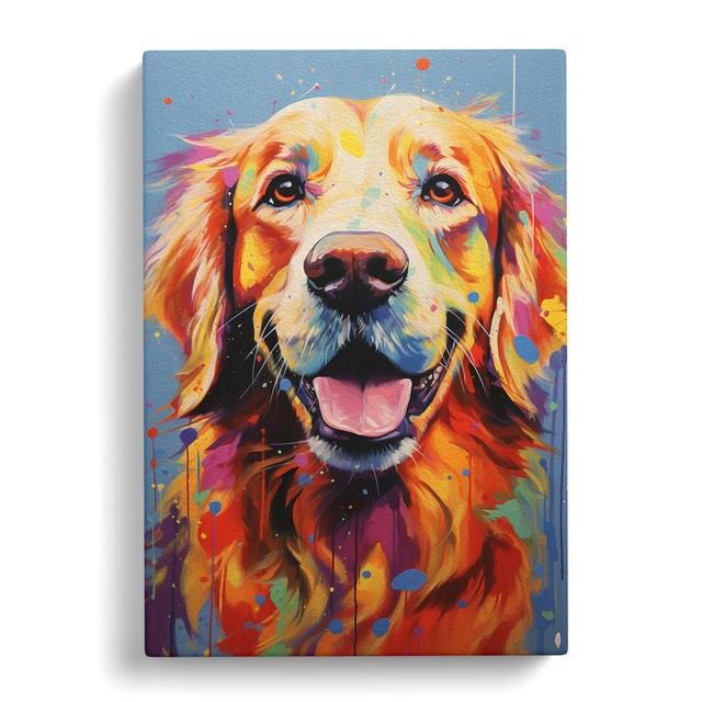 Golden Retriever Contemporary No.2 - No Frame Art Prints Marlow Home Co. Size: 60cm H x 40cm W x 3cm D on Productcaster.