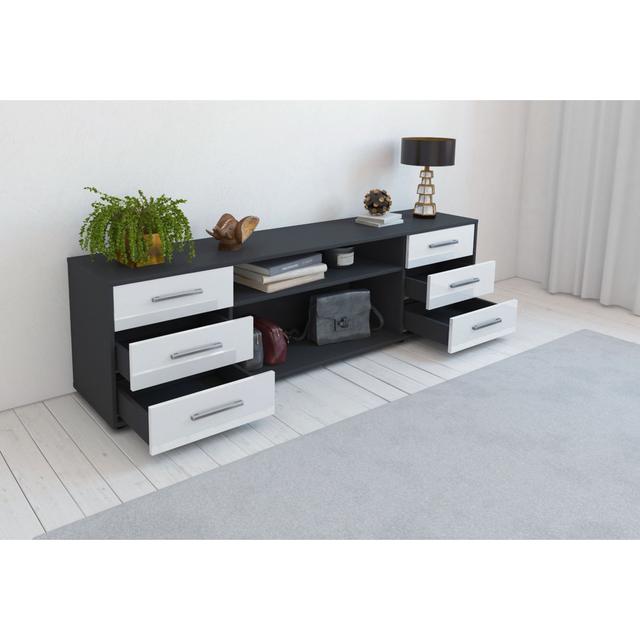 Baudelia TV Stand for TVs up to 60 Brayden Studio Colour: White/Anthracite on Productcaster.