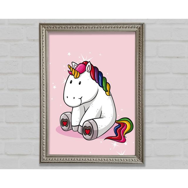 Unicorn Love - Single Picture Frame Art Prints Zoomie Kids Size: 29.7cm H x 21cm W x 3cm D on Productcaster.