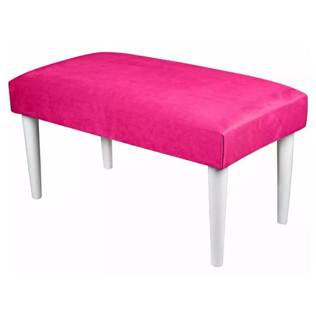 Gepolsterte Sitzbank Mansbury Canora Grey Farbe der Polsterung: Rosa, Größe: 45 cm H x 140 cm B x 40 cm T on Productcaster.