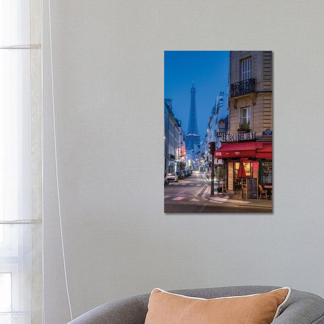 Rue Saint-Dominique And Eiffel Tower At Night, Paris, France by Jan Becke - Wrapped Canvas Print Latitude Run Size: 66.04cm H x 45.72cm W x 1.91cm D on Productcaster.