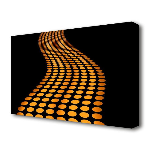 The Orange Road Less Travelled - Wrapped Canvas Graphic Art Print East Urban Home Size: 101.6 cm H x 142.2 cm W on Productcaster.