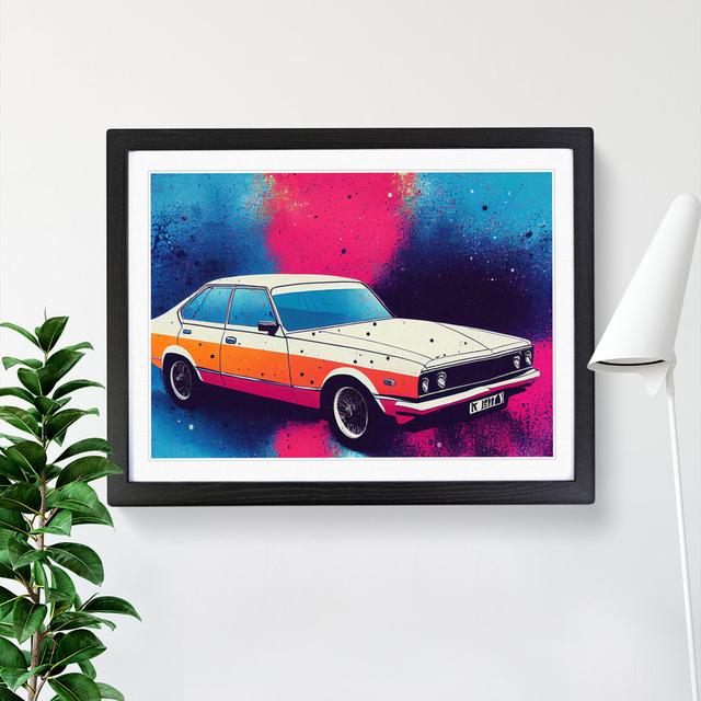 Retro Car Splash Vol.3 - Single Picture Frame Painting 17 Stories Frame Colour: Black Framed, Size: 46cm H x 64cm W x 2cm D on Productcaster.