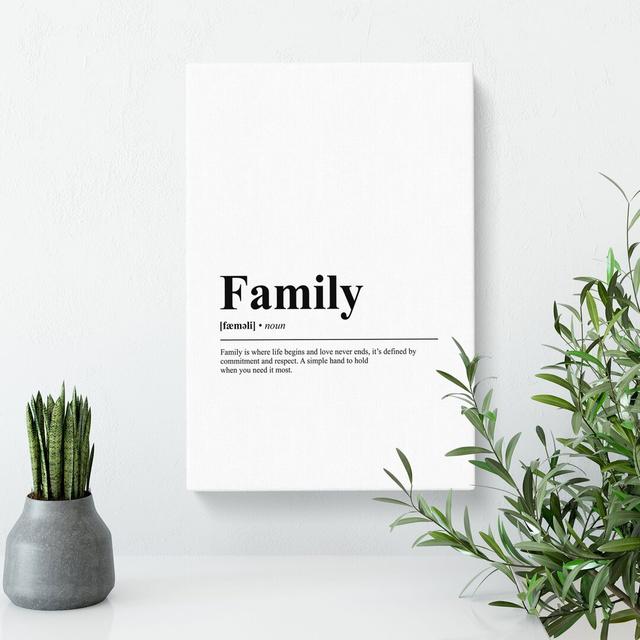 Dictionary Family - Wrapped Canvas Print East Urban Home Size: 50cm H x 35cm W x 3cm D on Productcaster.