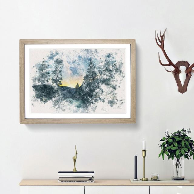 Mountain Stream - Picture Frame Graphic Art Print East Urban Home Frame Option: Oak Framed, Size: 33cm H x 45cm W x 2cm D on Productcaster.