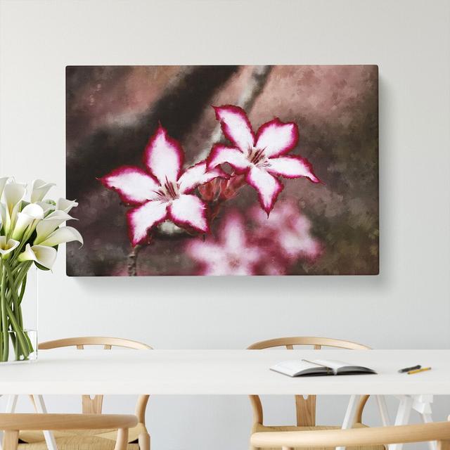 Pink Lily Flowers - Wrapped Canvas Graphic Art East Urban Home Size: 40cm H x 60cm W x 3cm D on Productcaster.