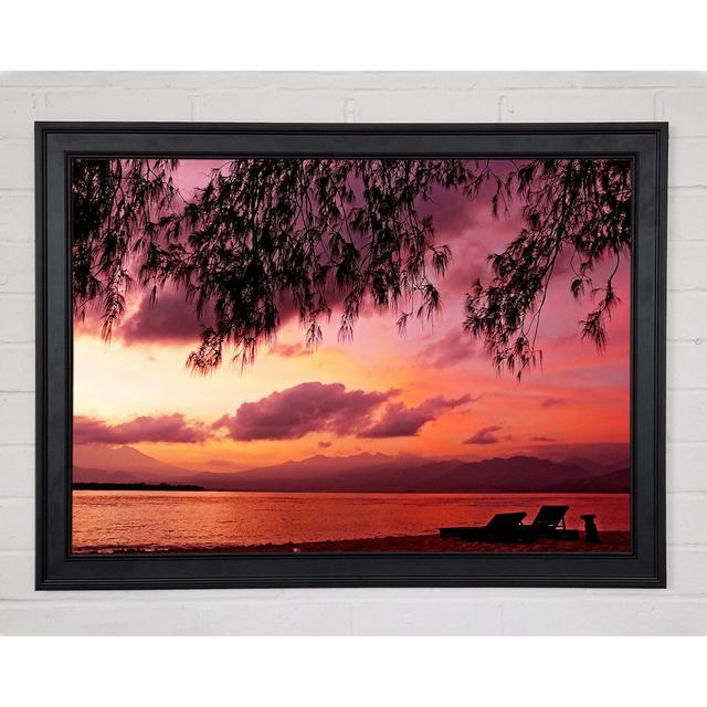 Lovers Paradise Island Framed Print House of Hampton Size: 84.1cm H x 118.9cm W x 1.5cm D, Format: Matte Black Framed Paper on Productcaster.