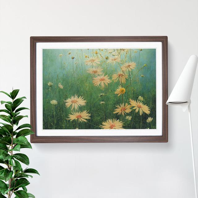 Handsome Wildflowers Floral - Single Picture Frame Print Marlow Home Co. Format: Walnut Framed, Size: 25cm H x 34cm W x 2cm D on Productcaster.