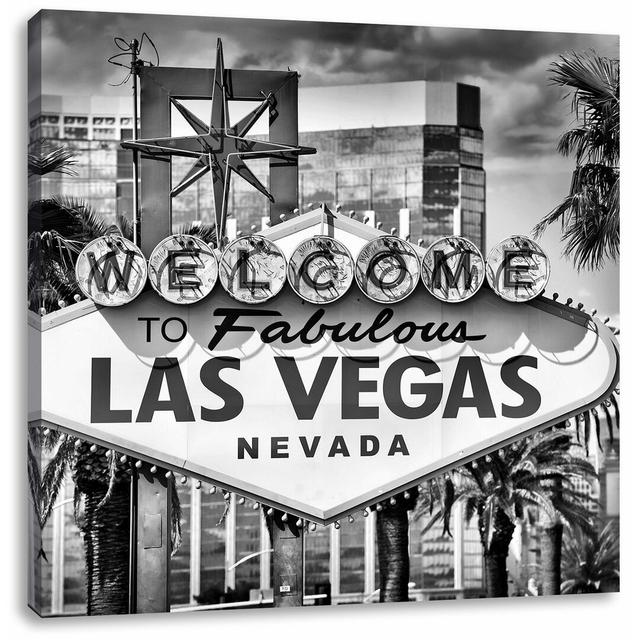 Leinwandbild Las Vegas Welcome Sign East Urban Home Größe: 70 cm H x 70 cm B on Productcaster.