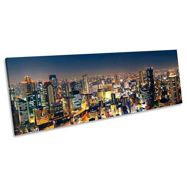 Osaka Skyline Japan - Wrapped Canvas Panoramic Art Prints 17 Stories Size: 60.96cm H x 182.88cm W on Productcaster.