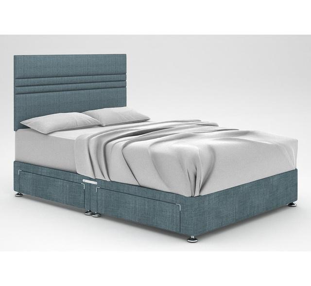 Ostara Divan Bed Base 17 Stories Storage Type: 4 Drawers, Size: Double (4'6), Colour: Duck Egg on Productcaster.