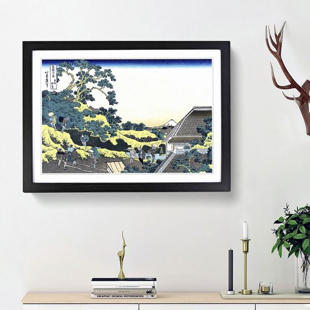 Mishima Pass by Katsushika Hokusai - Picture Frame Painting Print East Urban Home Size: 36cm H x 48cm W x 2cm D, Frame Option: Black Framed on Productcaster.