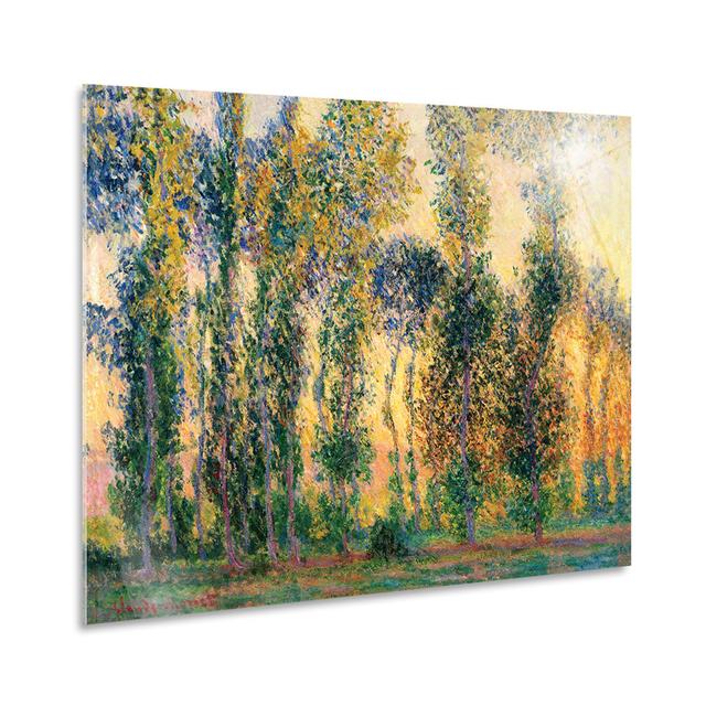 Claude Monet-Poplars in Giverny-Horizontal Marlow Home Co. Format: Plastic/Acrylic, Size: 70cm H x 100cm W on Productcaster.