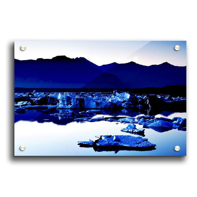 Blue Ice Calm Seascape - Unframed Photograph Print on Acrylic East Urban Home Size: 21cm H x 29.7cm W on Productcaster.