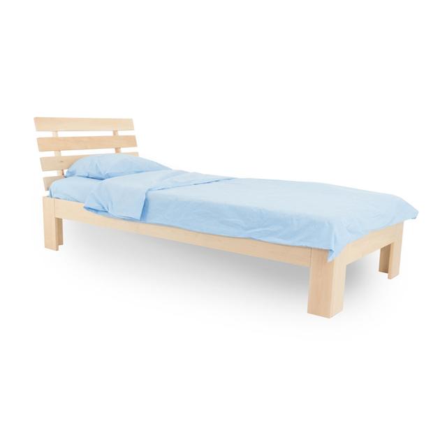 Aasiya Solid Wood Bed Latitude Run Colour: Natural, Size: Single (3') on Productcaster.