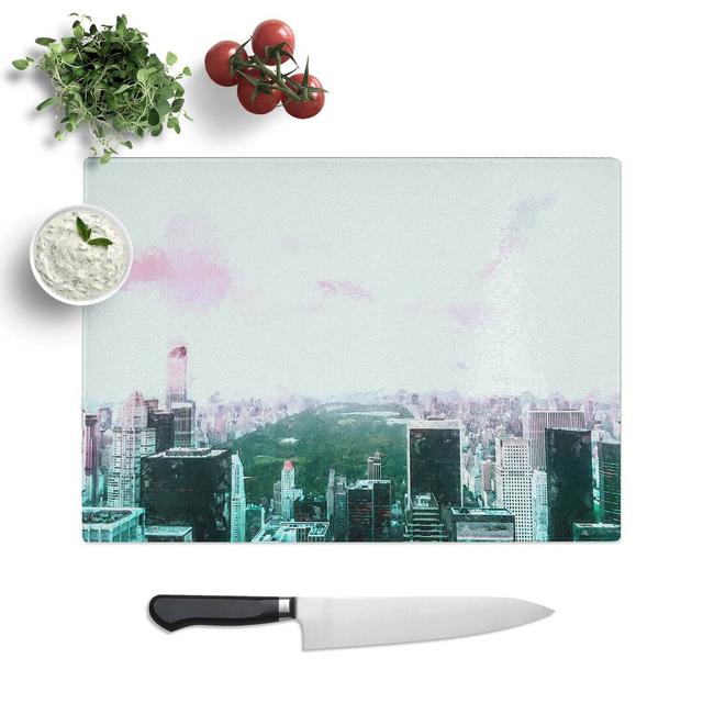 Tempered Glass Central Park and New York City Chopping Board East Urban Home Size: 39 cm W x 28.5 cm L on Productcaster.