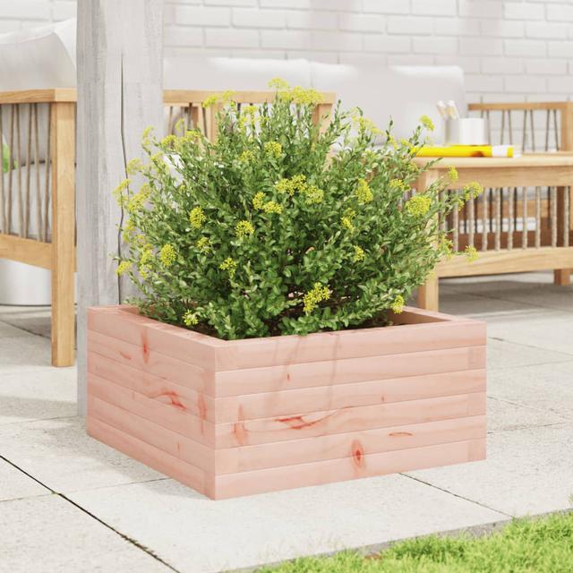 2 Wood Planter DEvidaxl Colour: Natural Douglas fir wood, Size: 23cm H x 50cm W x 50cm D on Productcaster.