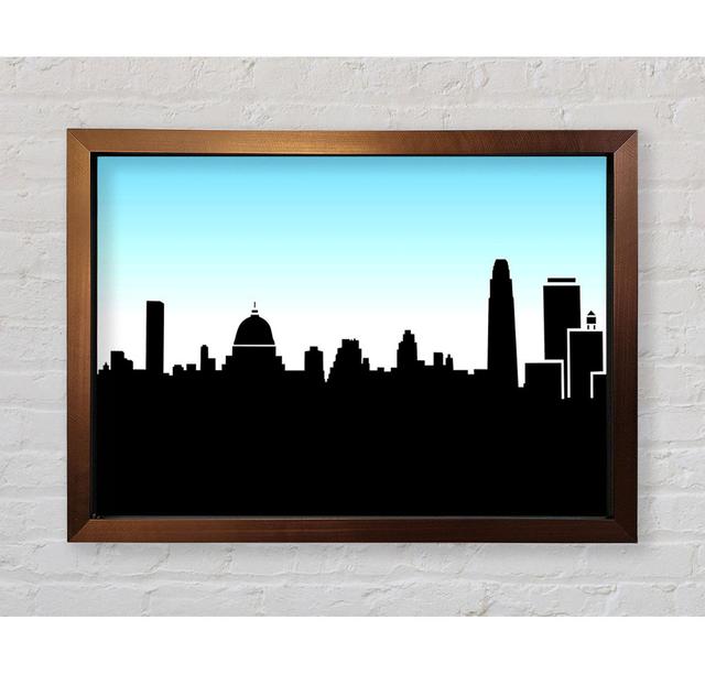 City Skyline Silhouette - Single Picture Frame Art Prints Ebern Designs Size: 42cm H x 59.7cm W x 3.4cm D on Productcaster.