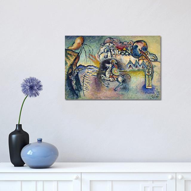 Saint George Rider And The Dragon by Wassily Kandinsky - Wrapped Canvas Painting Marlow Home Co. Size: 30.48cm H x 45.72cm W x 1.91cm D on Productcaster.