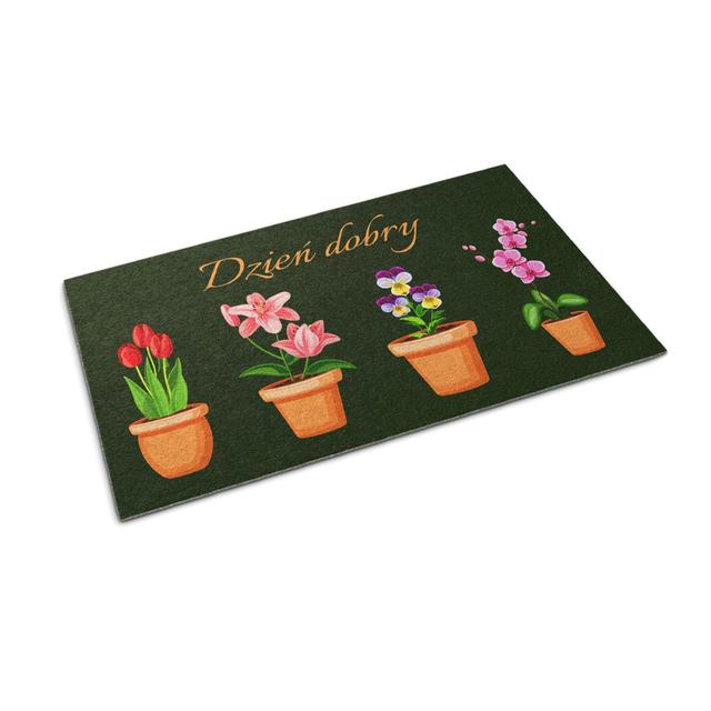 Potted Plants W39 x L59 cm Non-Slip Outdoor Door Mat East Urban Home on Productcaster.