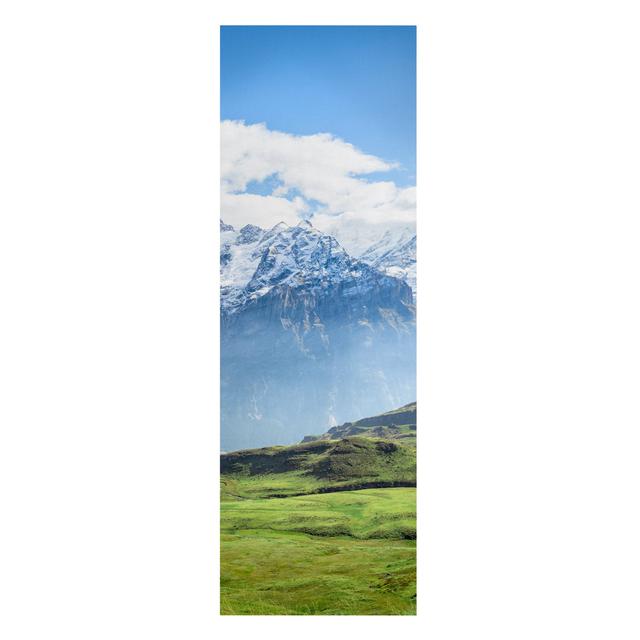 Swiss Alpine Panorama - Wrapped Canvas Graphic Art Union Rustic Format: 260g/m² Canvas, Size: 150cm H x 50cm W on Productcaster.