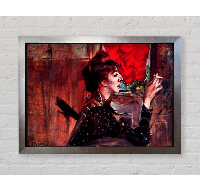 The Red Curtain by Giovanni Boldini - Single Picture Frame Art Prints Bright Star Size: 84.1cm H x 118.9cm W x 3.4cm D on Productcaster.