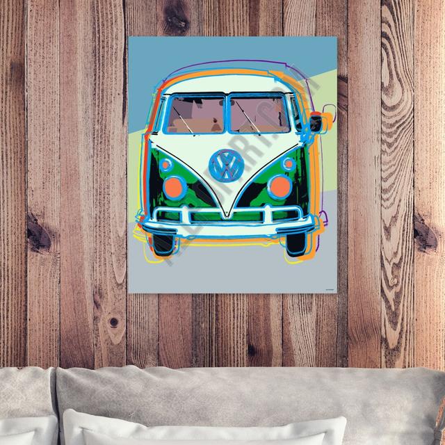 Pastel Van - Wrapped Canvas Print East Urban Home Size: 114.3 cm H x 91.4 cm W on Productcaster.