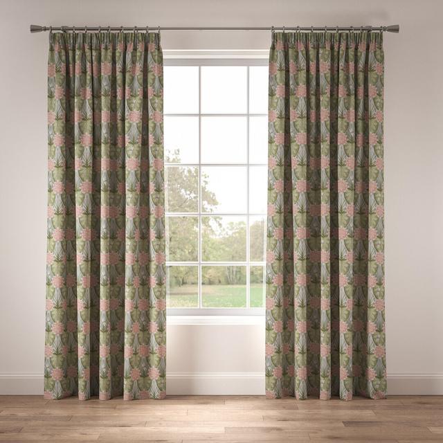 Made to Order - Lily Garden Pencil Pleat Blackout Curtains The Chateau By Angel Strawbridge Panel Size: Width 317 x Drop 183 cm, Colour: Sky on Productcaster.