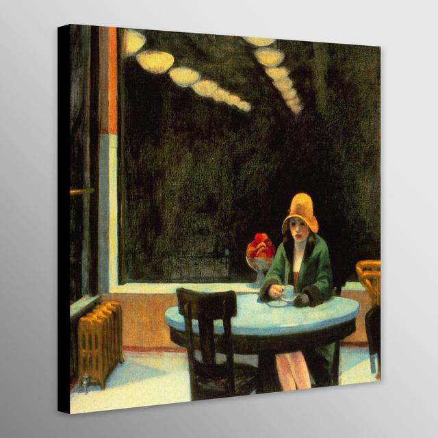 Automat - Wall Art by Edward Hopper 1927 - Canvas Framed Print ClassicLiving Size: 76cm H x 76cm W x 4cm D on Productcaster.