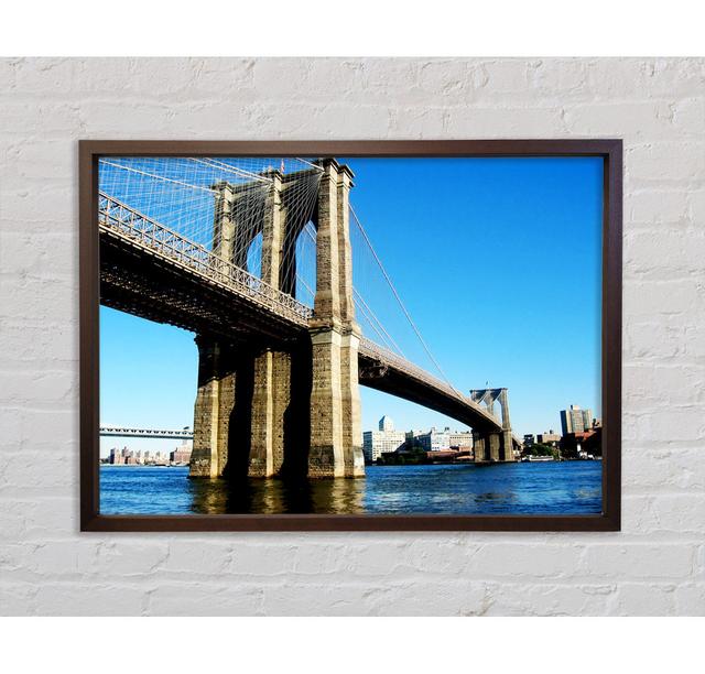 New York City Brooklyn Bridge By Day - Single Picture Frame Art Prints on Canvas Bright Star Size: 84.1cm H x 118.9cm W on Productcaster.