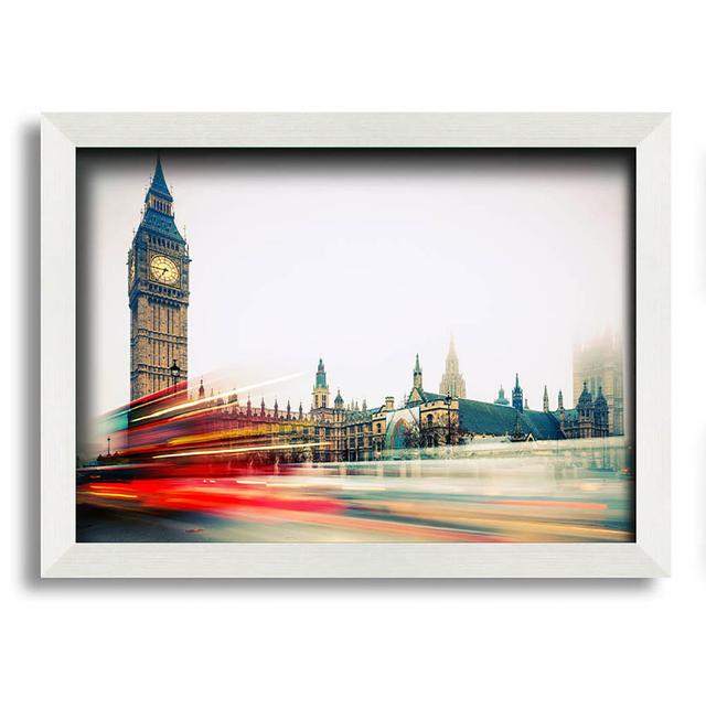 Big Ben Red Bus Bl - Single Picture Frame Art Prints Latitude Run Size: 42cm H x 59.7cm W x 10cm D on Productcaster.